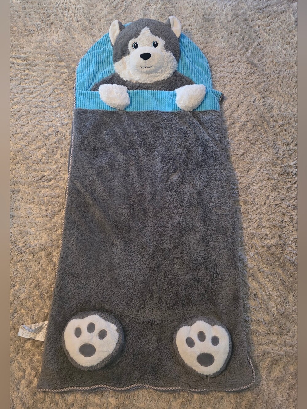 Hugfun Animal Slumber Bag Kids Overnight Sleeping Bag (Husky Puppy)